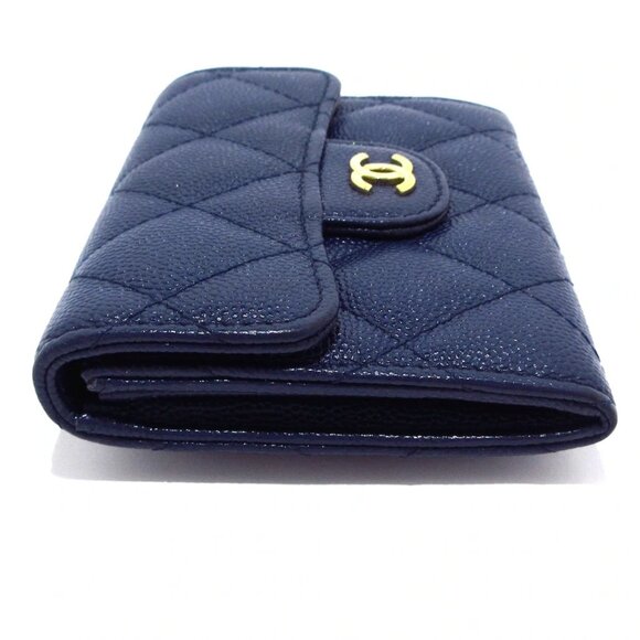 CHANEL Matelasse - Navy Calfskin Coin Case Gold hardware 684-081425 - Picture 3 of 11